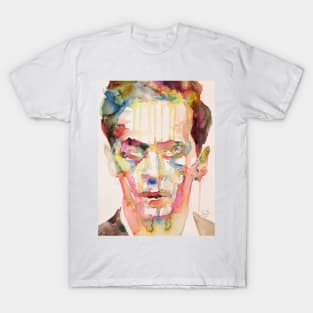 LUDWIG WITTGENSTEIN watercolor portrait .3 T-Shirt